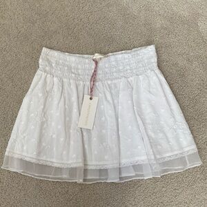 Brand New Loveshackfancy white skirt
